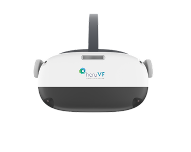 Heru VF visual field testing headset, front view